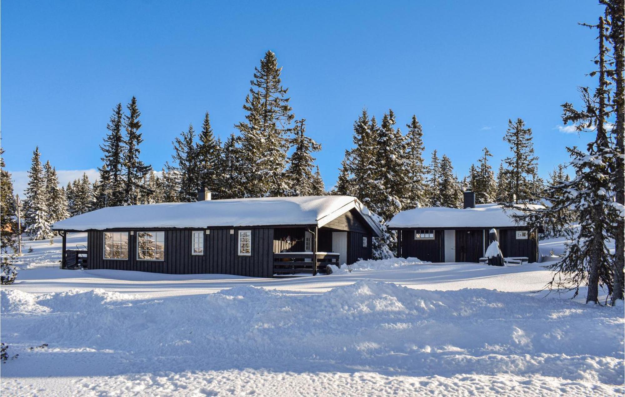 Lovely Home In Sjusjoen With Kitchen Exterior photo